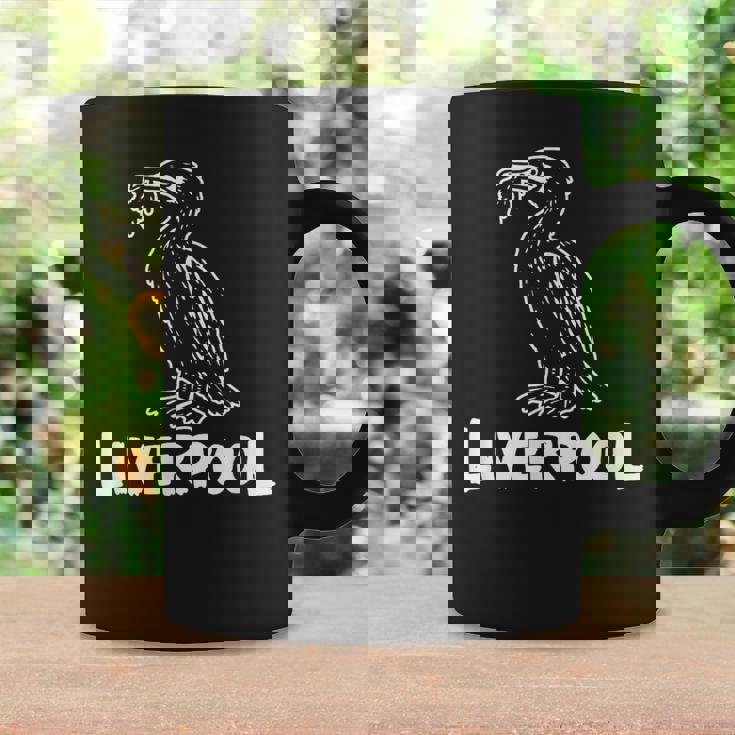 リバプール イングランド リバード Zine インク ホワイトプリント コーヒーマグ ギフトのアイデア