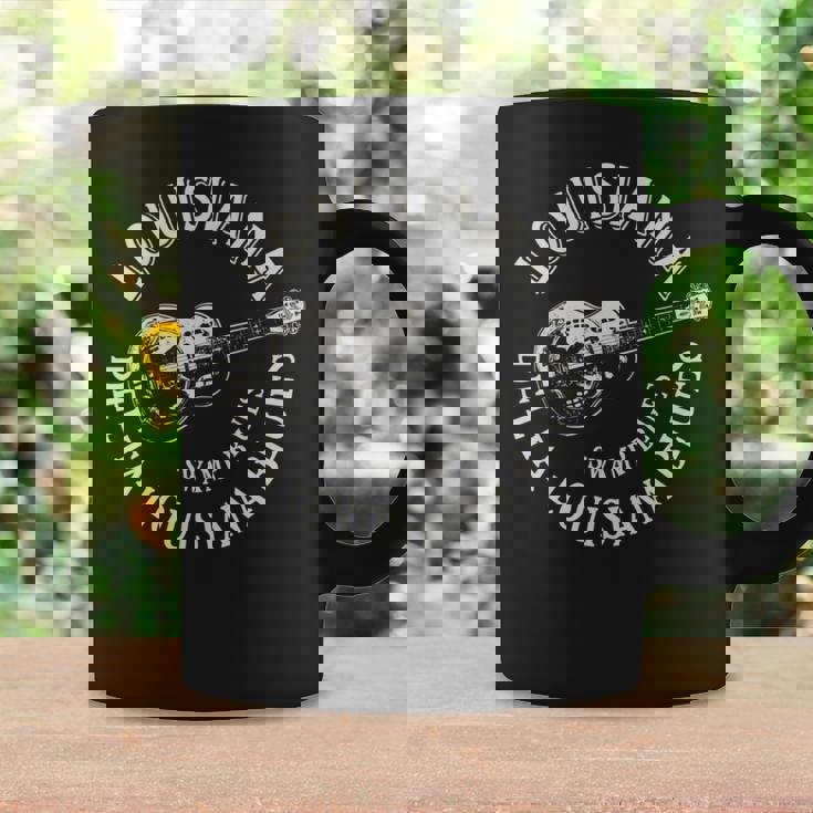 ルイジアナ スワンプ ブルースアメリカンギター 音楽 ビンテージ 長袖tシャツ コーヒーマグ ギフトのアイデア