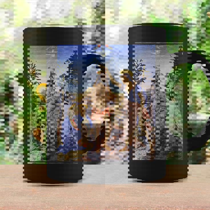 レオナルド ダヴィンチ 面白いtシャツ アート キリストの洗礼 聖書 絵画 メンズ 面白い 服 美術 ネタ コーヒーマグ ギフトのアイデア