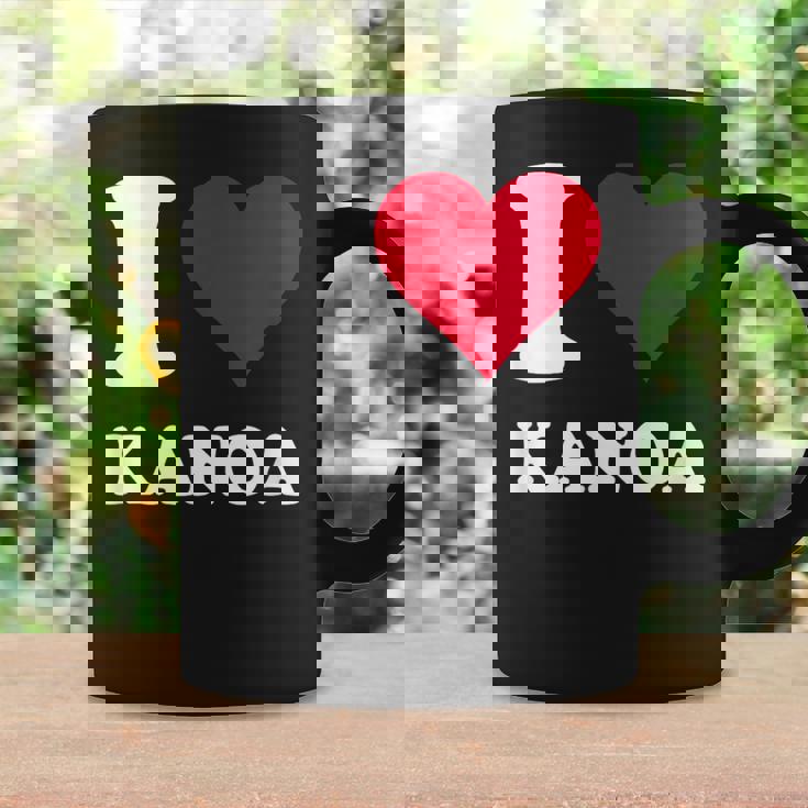 レッドハート I Love Kanoa コーヒーマグ ギフトのアイデア