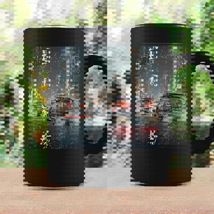 ヴィンテージ ディストレス Jdm レジェンド ドリフト レーシングカー 東京ストリート 長袖tシャツ コーヒーマグ ギフトのアイデア