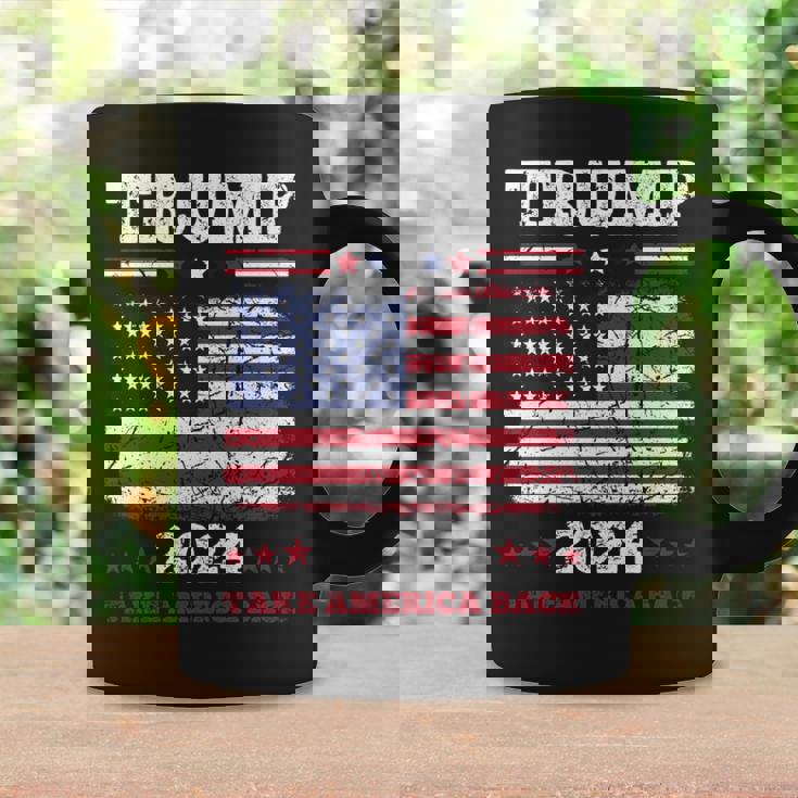 ヴィンテージ ドナルド トランプ 2024 テイク アメリカ バック 長袖tシャツ コーヒーマグ ギフトのアイデア