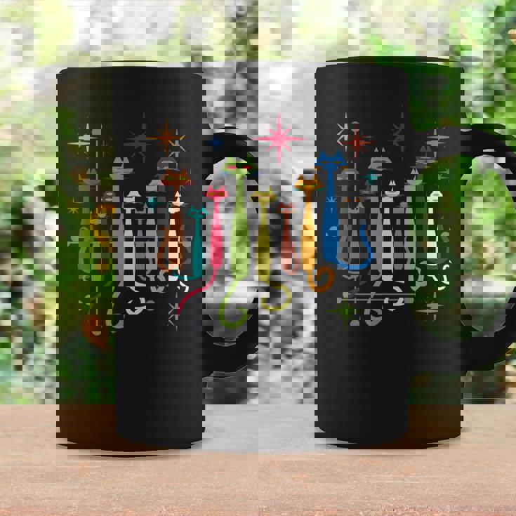 ヴィンテージ レトロ ミッドセンチュリー モダンルック 猫 50年代 60年代スタイル コーヒーマグ ギフトのアイデア