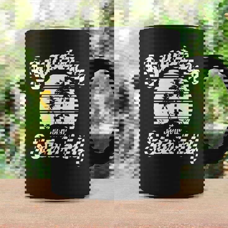 ヴィンテージbaecation With My Better ハーフマッチングカップル 長袖tシャツ コーヒーマグ ギフトのアイデア