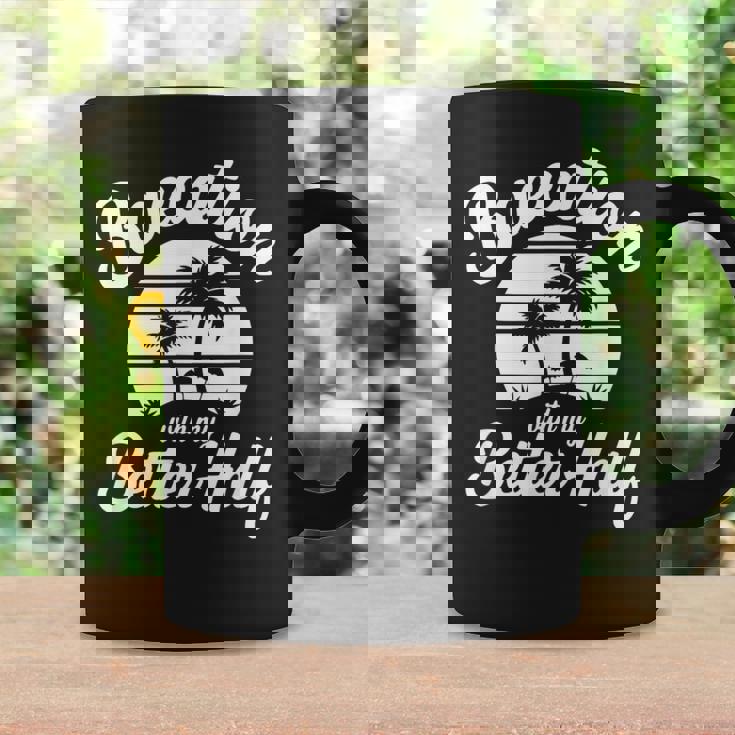 ヴィンテージbaecation With My Better ハーフマッチングカップル コーヒーマグ ギフトのアイデア