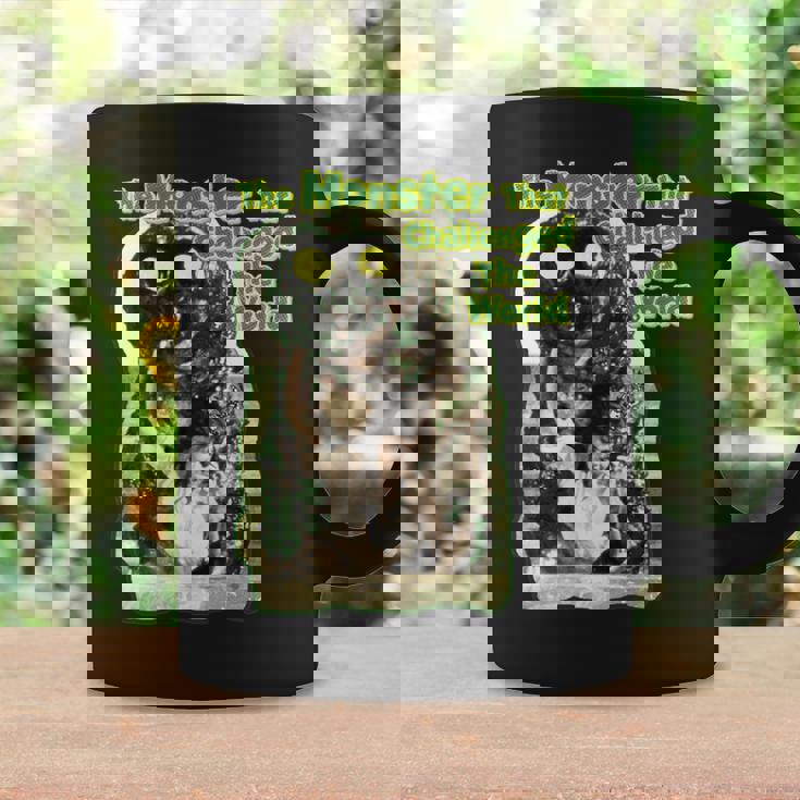 世界に挑んだヴィンテージクラシックホラーモンスター 長袖tシャツ コーヒーマグ ギフトのアイデア