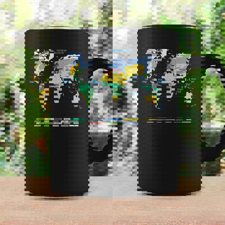 世界地図 気候帯 海洋名 フランス語 コーヒーマグ ギフトのアイデア