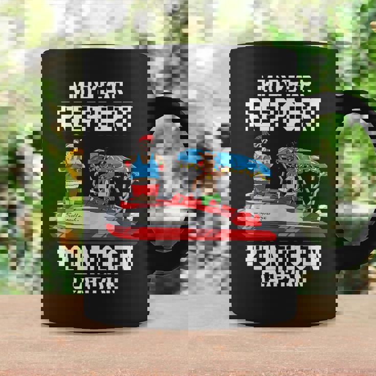 中途報告ポンツーンキャプテンサンタ 7月のクリスマスメンズ コーヒーマグ ギフトのアイデア