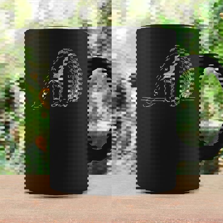 巨大アリクイ ラインアート 野生動物 図面デザイン コーヒーマグ ギフトのアイデア