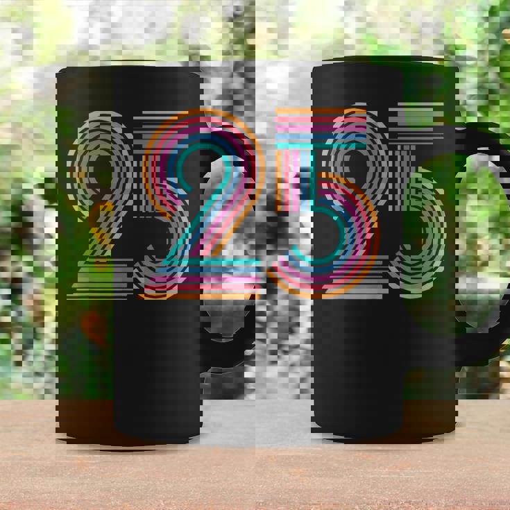 数字 25 25周年 男性 女性 25歳の誕生日 コーヒーマグ ギフトのアイデア