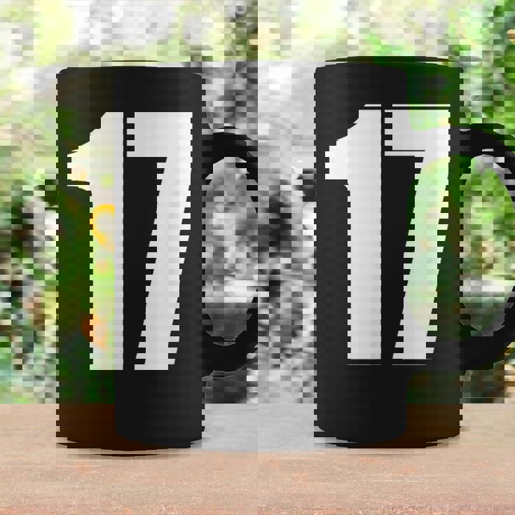 数字 セブンティーン数字 17 プレーンホワイト数字 コーヒーマグ ギフトのアイデア