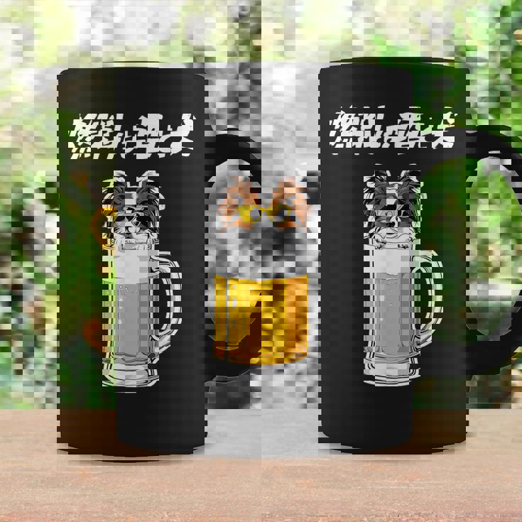 燃料は酒 パピヨン グッズ 犬好き おもしろ 面白い ネタ 笑える 飲み会 コーヒーマグ ギフトのアイデア