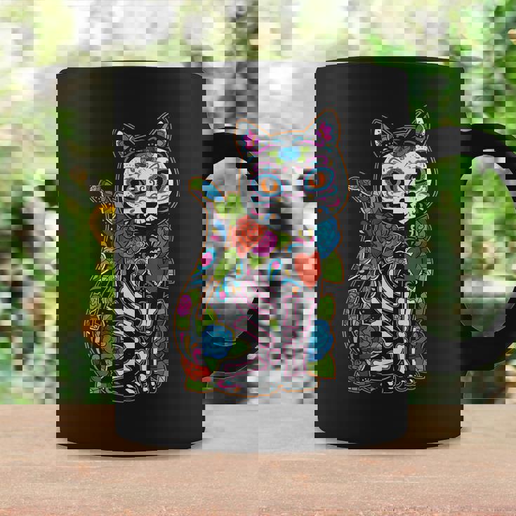 猫 シュガー スカル メキシコ カラベラ 死者の日 ハロウィン コーヒーマグ ギフトのアイデア