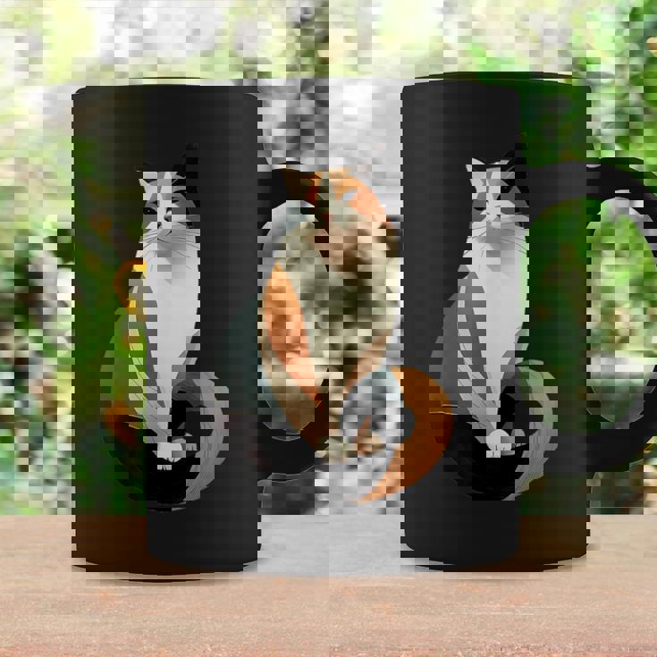 猫 幾何学が描く色彩とラインが生み出すモダン デザイン 6 コーヒーマグ ギフトのアイデア