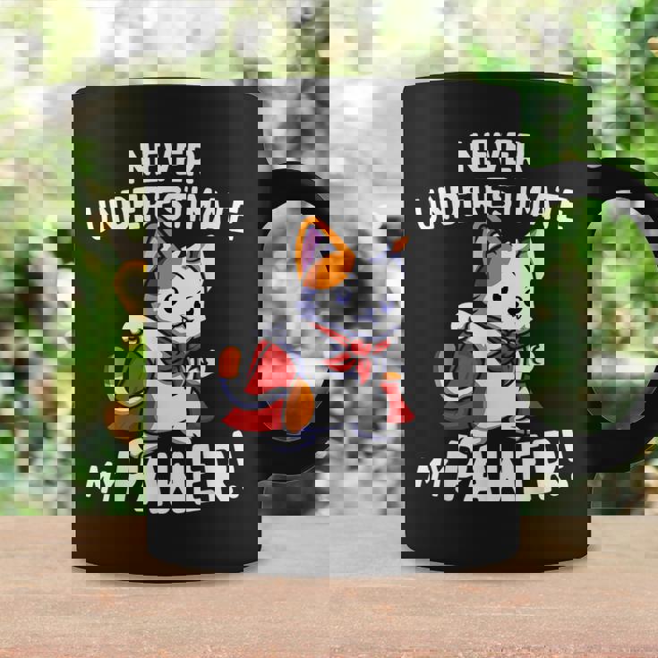 猫に言わせると、Don't Underestimate My Pawer Pun Cat（私の肉球を甘く見ないで）。 コーヒーマグ ギフトのアイデア