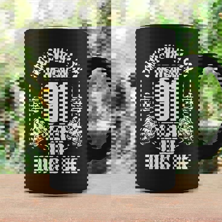 男性、女性、91歳の誕生日への91歳の誕生日プレゼント コーヒーマグ ギフトのアイデア