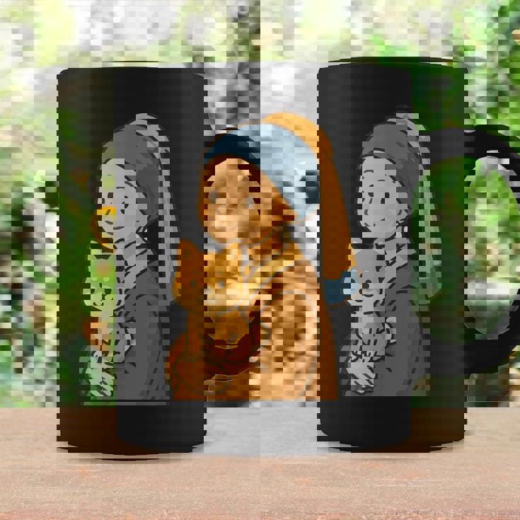 真珠の耳飾りの少女 柴犬 子柴 名画 いぬ イラスト かわいい 犬好き おもしろ 面白い コーヒーマグ ギフトのアイデア