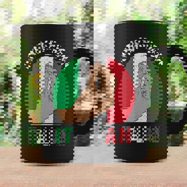 私は流暢なイタリア語を話します、イタリアの手のジェスチャー、私はイタリアが大好きです コーヒーマグ ギフトのアイデア