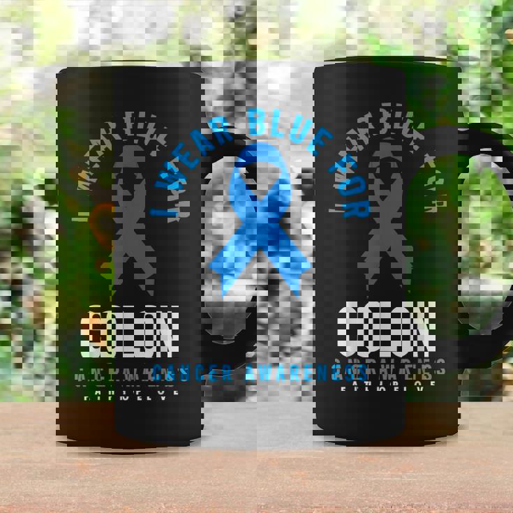 結腸直腸癌 I Wear Blue For Colon Cancer Awareness コーヒーマグ ギフトのアイデア