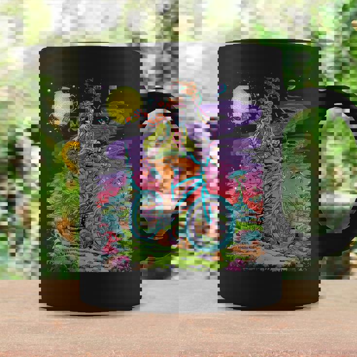 自転車デイホフマントリップ サイケデリックコミックスタイル ヒッピー コーヒーマグ ギフトのアイデア