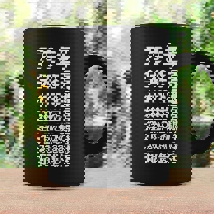 面白い79歳の誕生日の古いメーター 面白い79歳のギフト 女性 男性 面白い電卓 79歳の誕生日のギフト 長袖tシャツ コーヒーマグ ギフトのアイデア