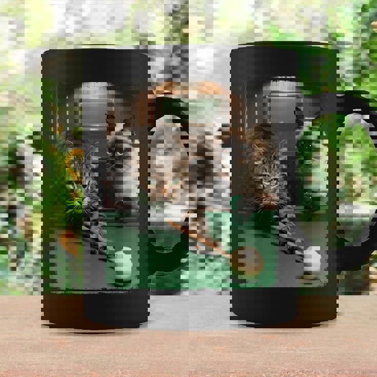 面白い猫 子猫 プールゲーム ビリヤード愛好家 アートデザイン コーヒーマグ ギフトのアイデア