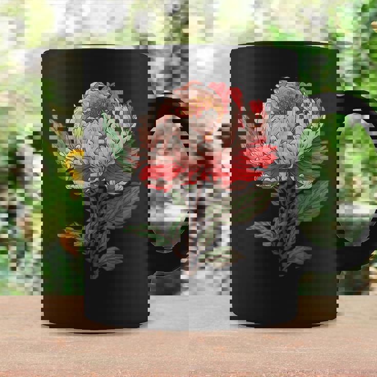 魅惑的な牡丹ブーケ コーヒーマグ ギフトのアイデア
