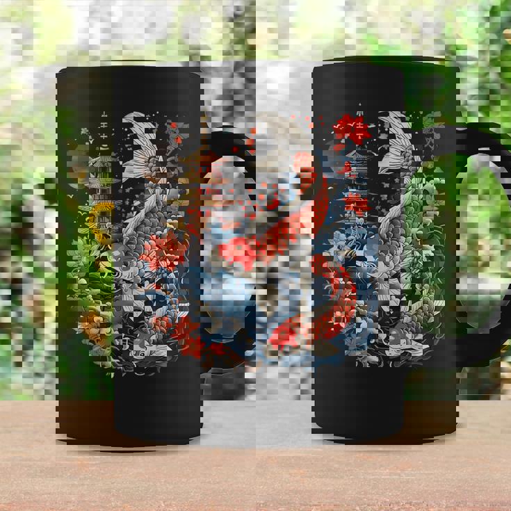 鯉 桜 桜 季節 アジアン 鯉 塔 寺 コーヒーマグ ギフトのアイデア