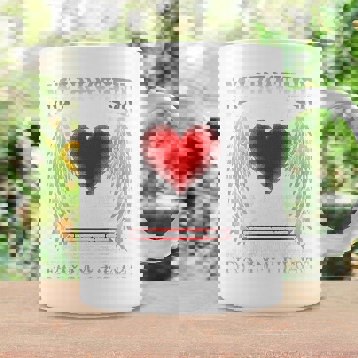 バックプリント My Guardian Angel Brotherメモリアル コーヒーマグ ギフトのアイデア
