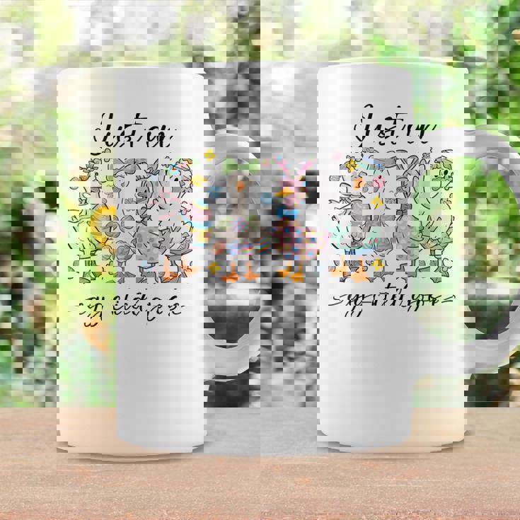 Just An Egg-Cited Goose キュート イースター バニー アヒル ファミリー 春 コーヒーマグ ギフトのアイデア