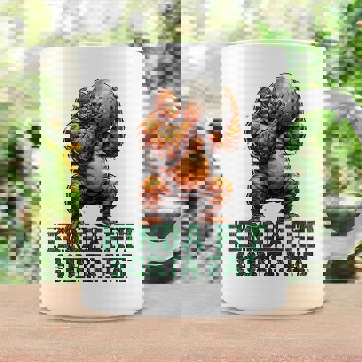 Kinda Fitorta Fat Gorilla ヘビーウェイトリフティング 面白いジム コーヒーマグ ギフトのアイデア