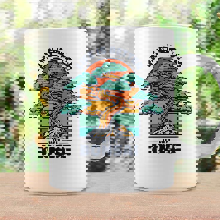 Life Is Better With Bonsai 屋内 盆栽 盆栽ポット 盆栽 コーヒーマグ ギフトのアイデア