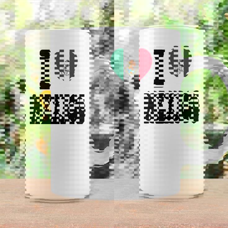 I Love Mexico ハートフラッグ レトロ 旅行 お土産 コーヒーマグ ギフトのアイデア