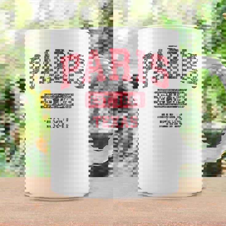 Paris Texas Tx ビンテージスポーツデザイン レッドデザイン コーヒーマグ ギフトのアイデア