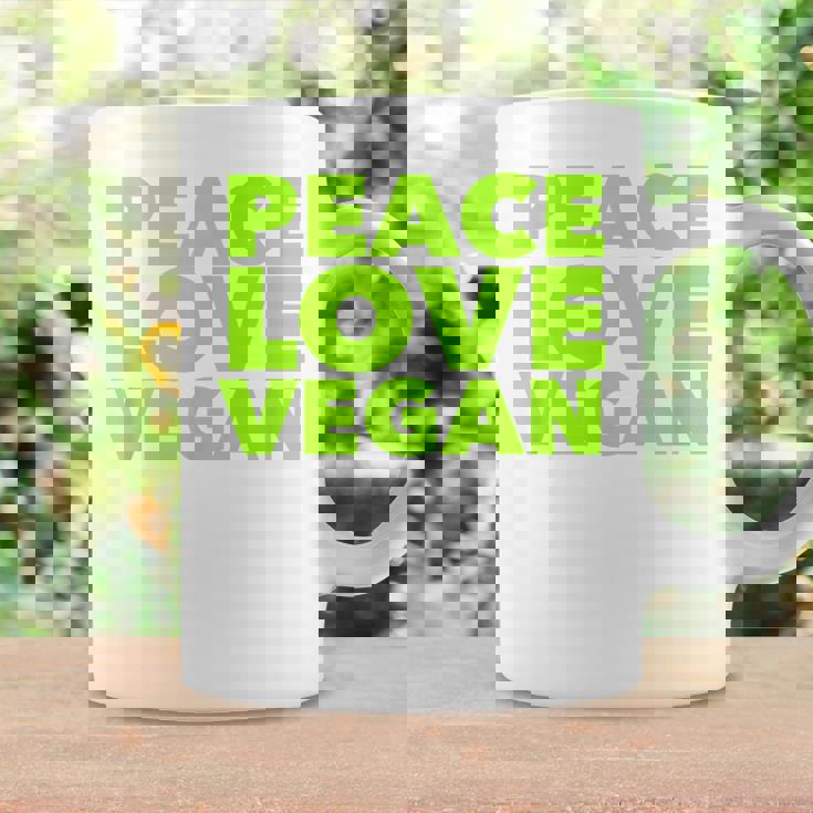 Peace Loveegan クール ベジタリアンとビーガン コーヒーマグ ギフトのアイデア
