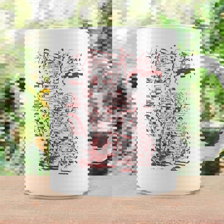 Trendy California Republic Landmarks Map Outlineintage コーヒーマグ ギフトのアイデア