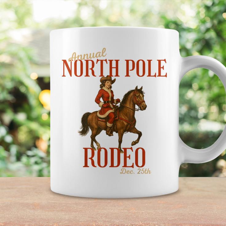 Vintage North Pole Rodeo Cowboy Santa Country Christmas Coffee Mug | Mazezy