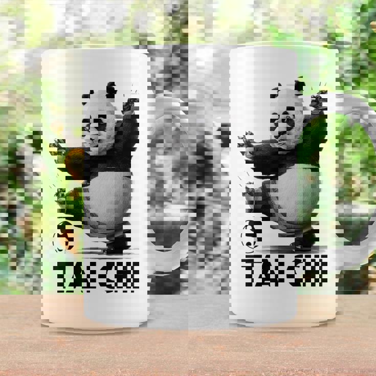 おもしろパンダ 動物 太極拳 格闘技 陰陽バランス コーヒーマグ ギフトのアイデア