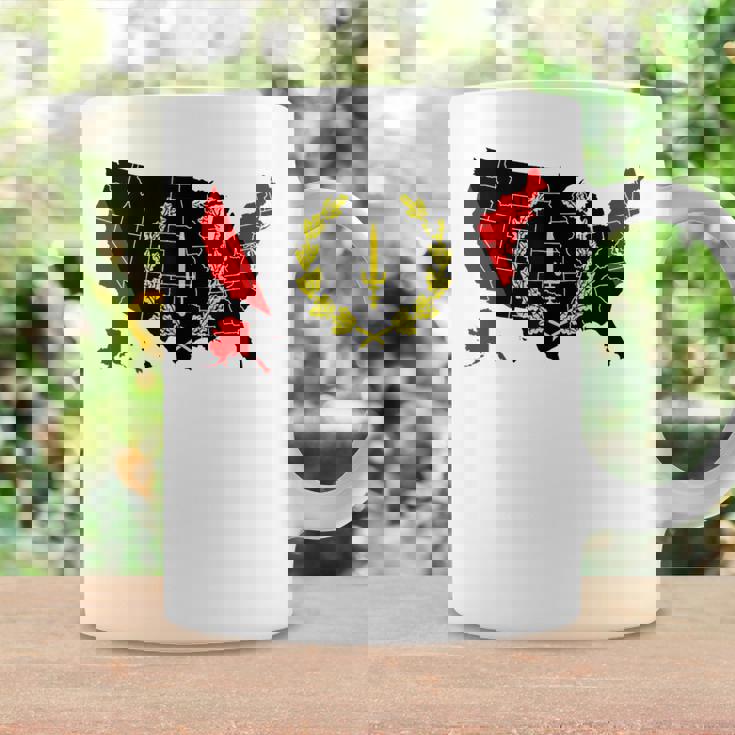 アメリカアフリカ ヘリテージフラッグ アメリカンブラック ヘリテージフラッグ コーヒーマグ ギフトのアイデア