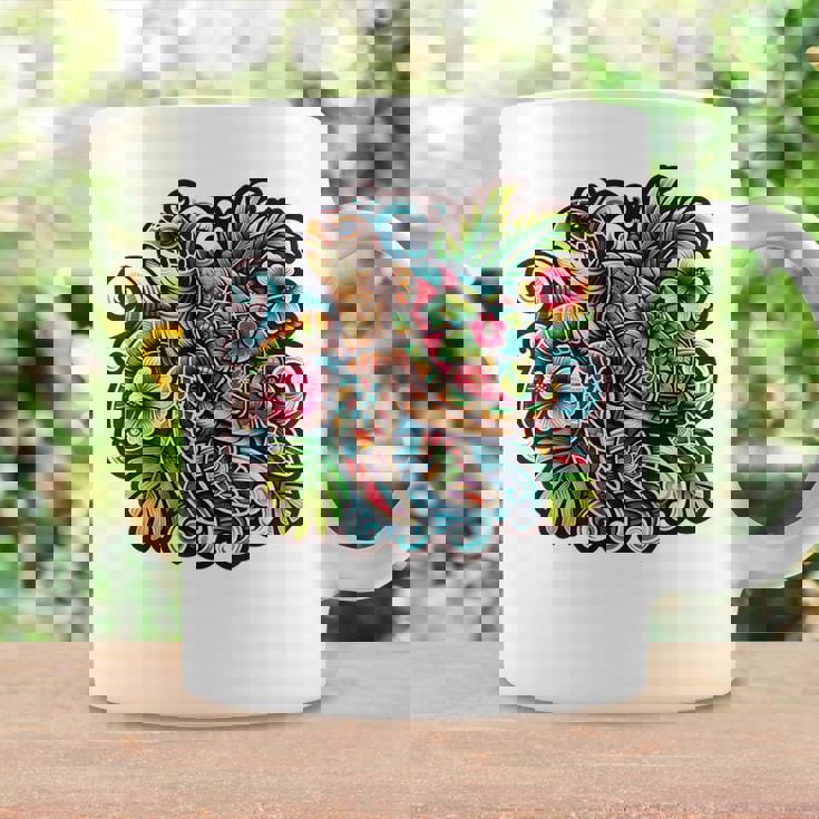 アロハ ウミガメ ハワイアン ホヌ フラワー ウェーブ オーシャン コーヒーマグ ギフトのアイデア