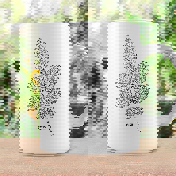 ウォールナットツリーリーフヴィンテージ植物学tシャツtシャツ コーヒーマグ ギフトのアイデア