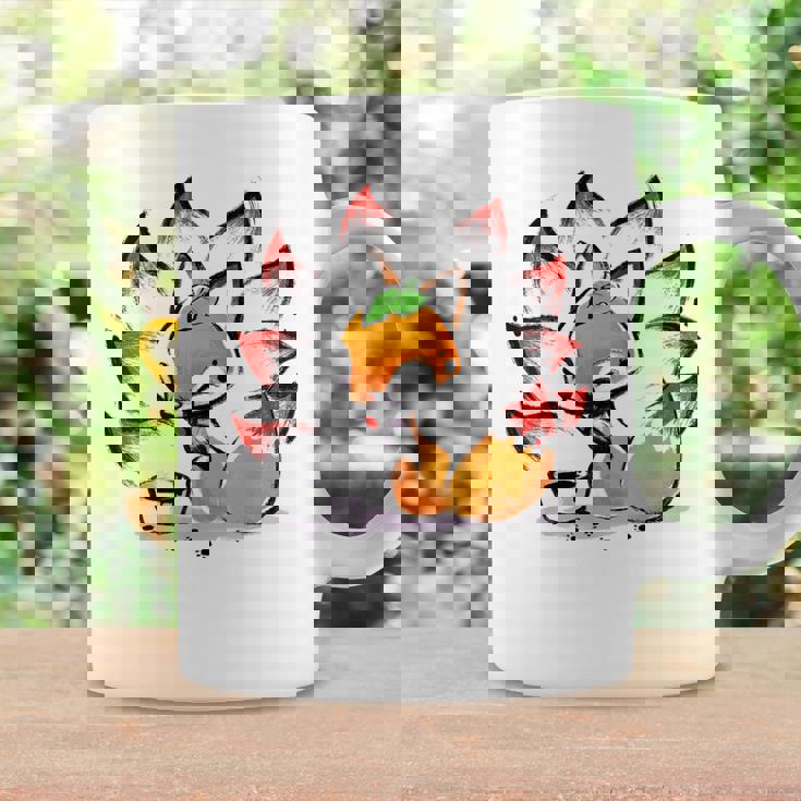 キタキツネ 狐 九尾 コーヒーマグ ギフトのアイデア