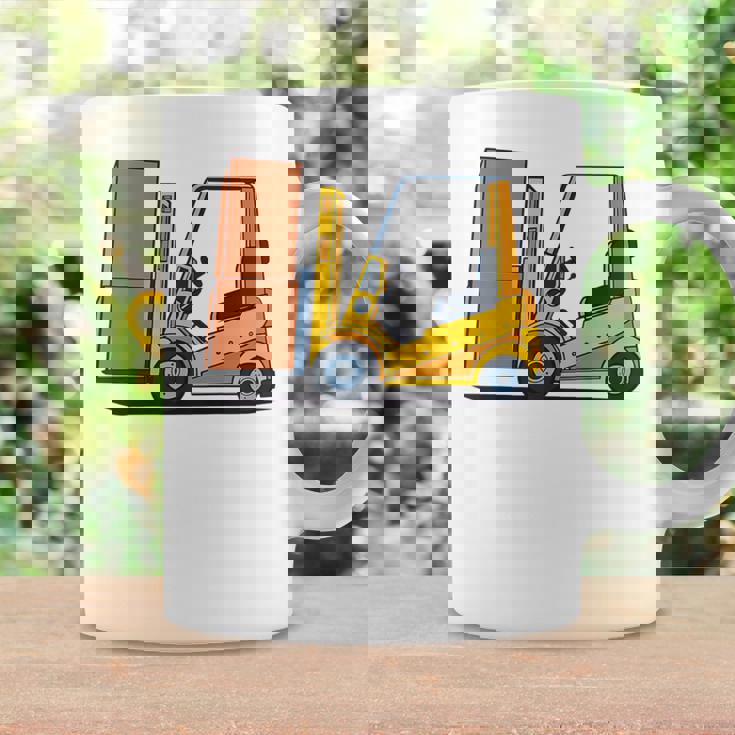 キッズ フォークリフト車両工事現場掘削機建設作業員 男の子 コーヒーマグ ギフトのアイデア