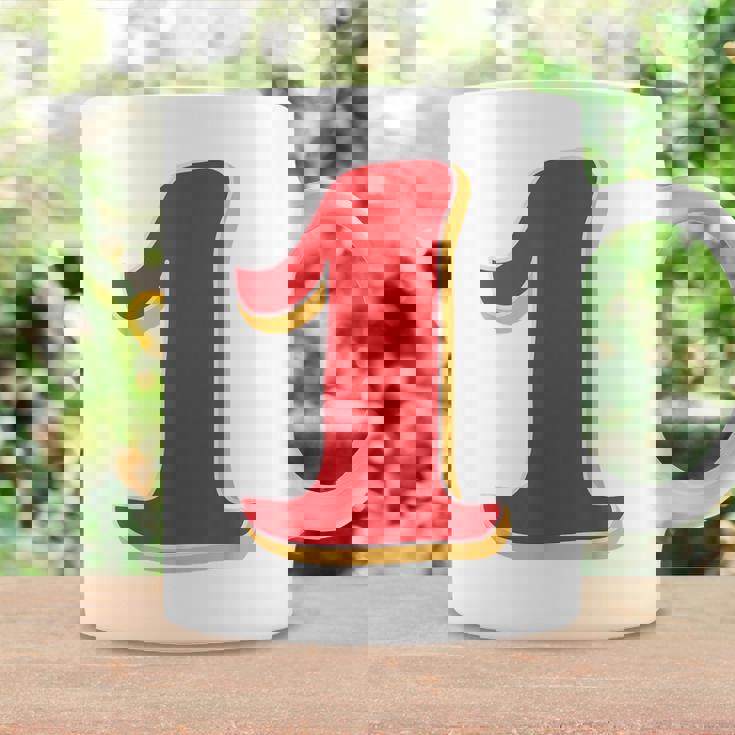 タイポグラフィ 第1番 数字 1 コーヒーマグ ギフトのアイデア
