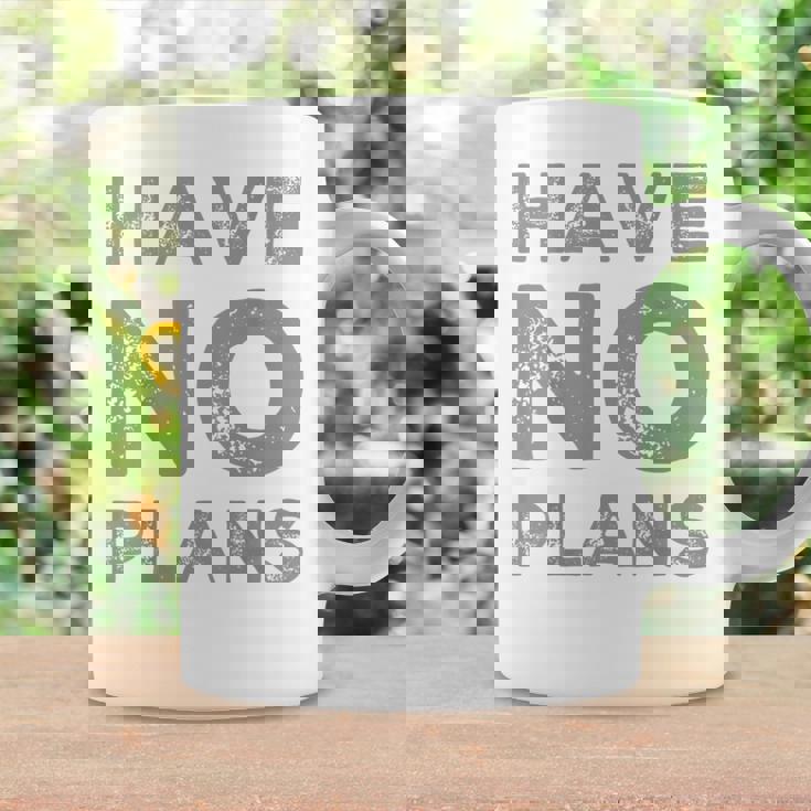 バックプリント テキスト For People Quotes Have No Plans コーヒーマグ ギフトのアイデア