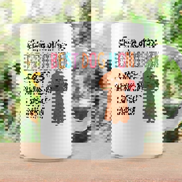 トイプードル最高の犬ママバレンタインデー面白い犬の恋人 長袖tシャツ コーヒーマグ ギフトのアイデア