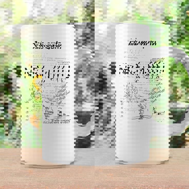 ドレイクの方程式を使用したデザイン エイリアンシビルを探す コーヒーマグ ギフトのアイデア