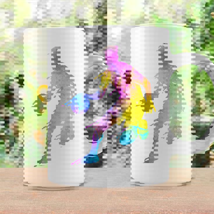 バスケットボール カラフル スプラッター ティーン ガールズ バスケットボール コーチ コーヒーマグ ギフトのアイデア