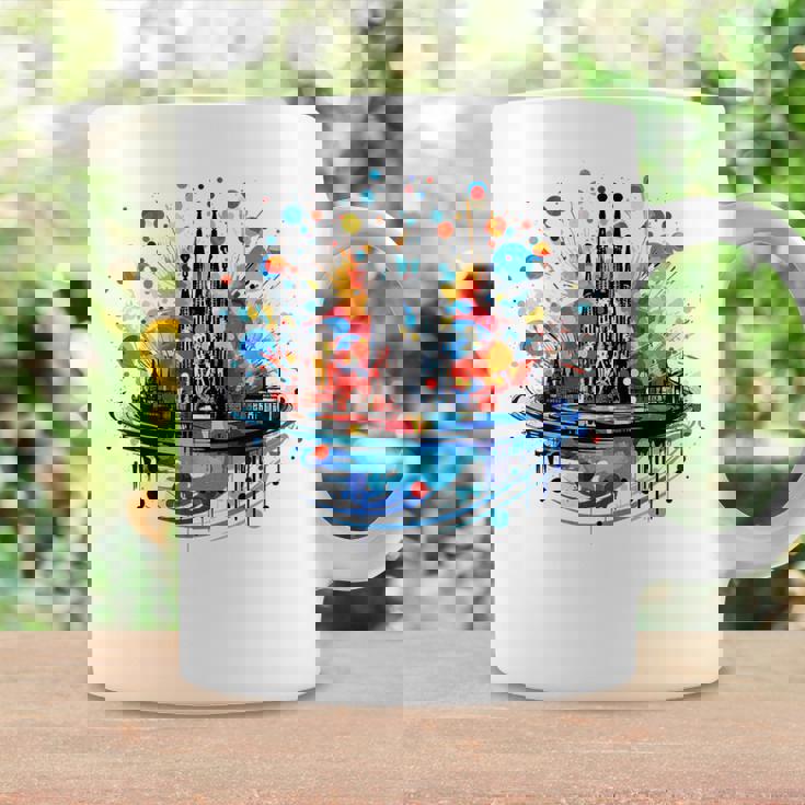 バルセロナのサグラダ ファミリアの美しいイラスト コーヒーマグ ギフトのアイデア