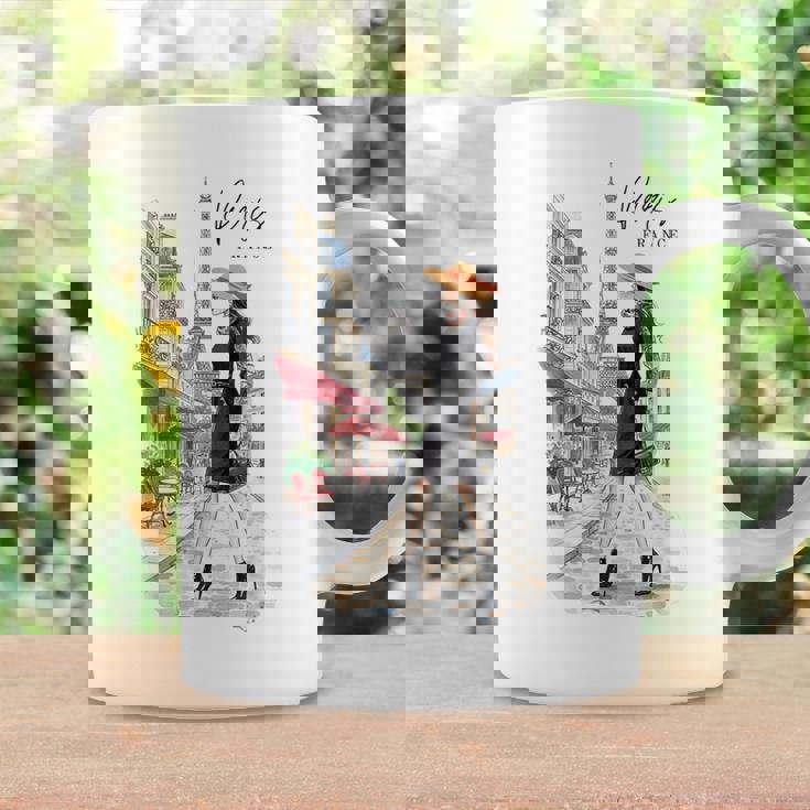 パリジャン エレガンス エッフェル塔 ファッション アート パリ フランス コーヒーマグ ギフトのアイデア